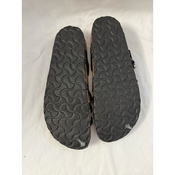 Birkenstock Tatami Black Suede Strappy Slip On Sandals Sz 41/10 GS - Picture 4 of 5